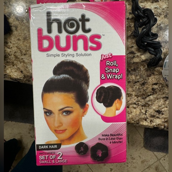 Hot Buns Hair Styling Tool โ Set of 2 (Dark Hair) ๐โจ - Picture 2 of 3